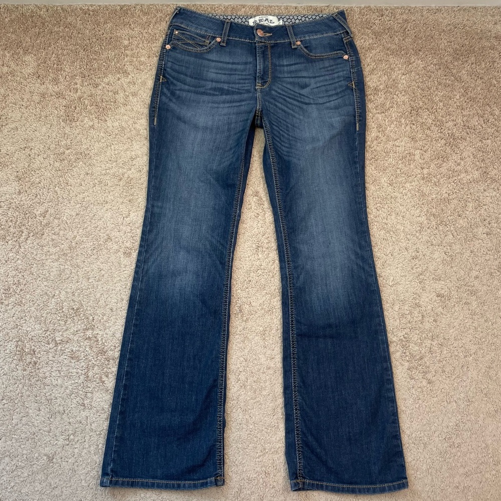 Ariat Women’s R.E.A.L Rosa Dark Wash Mid-Rise Bootcut Jeans Size 31 Regular - Picture 14 of 16